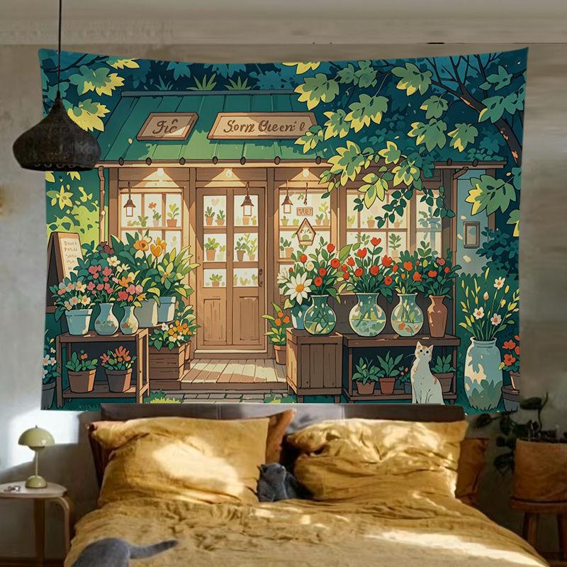 Mori Background Cloth Ins Tapestry Room Bedside Decoration Canvas Wall Cover Ugly New Fashion