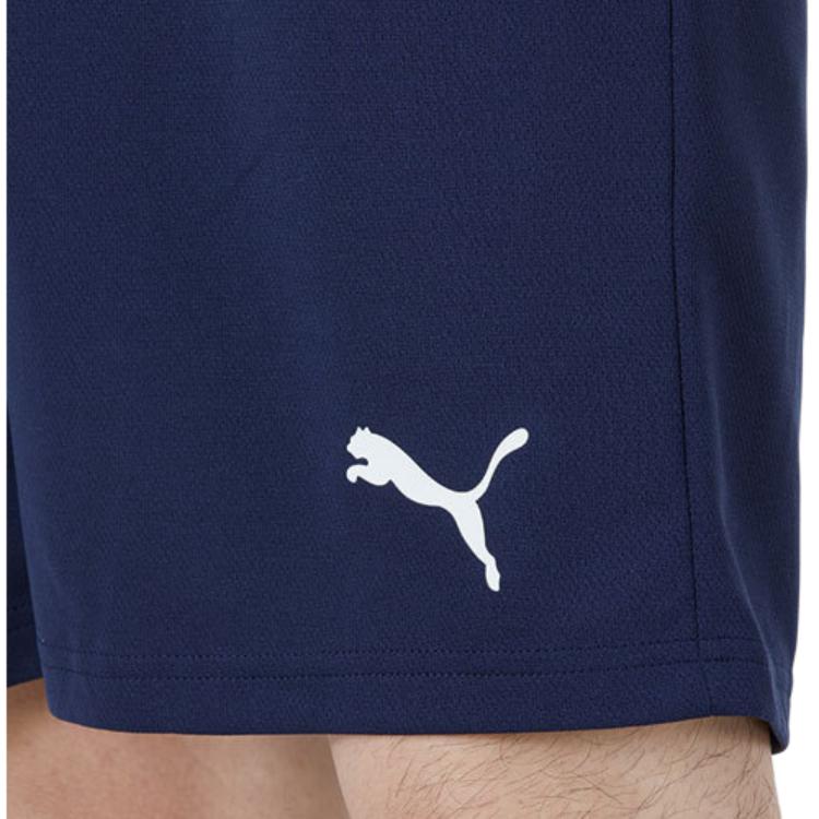 PUMA Logo Print Running Mid-Waist Sports Casual Shorts Men bottoms Blue 704942-06
