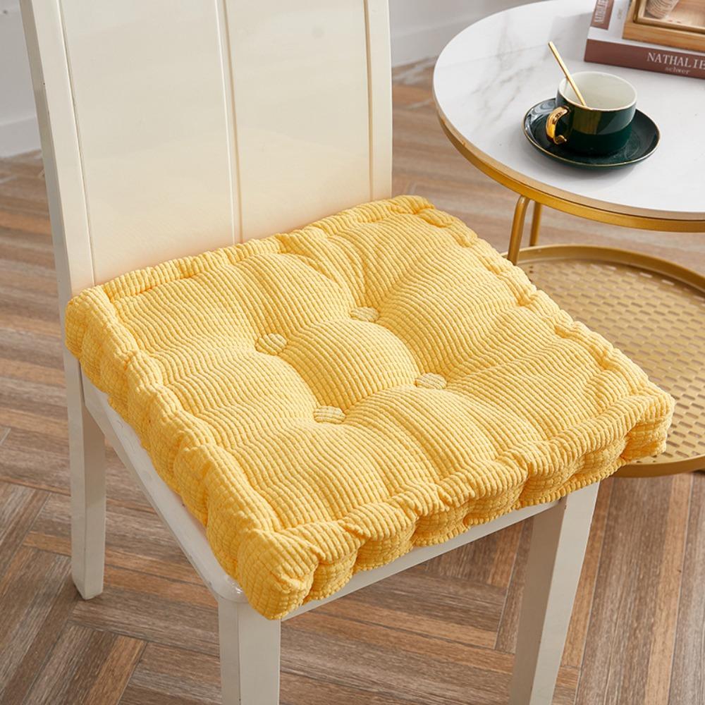 Solid Color Tufted Seat Cushion Thickened Sofa Cushion Durable Chair Mat  Office