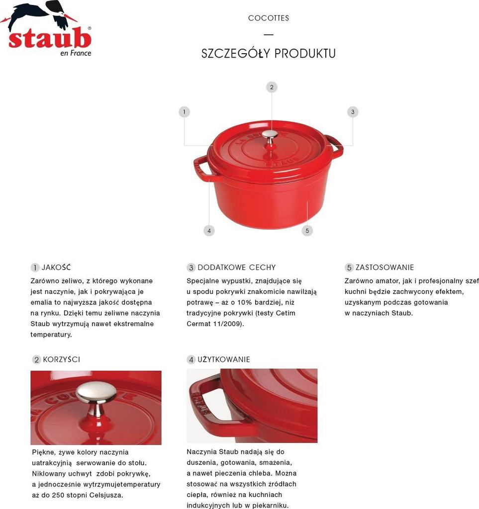 Staub Cocotte Cast Iron Round 18cm Black
