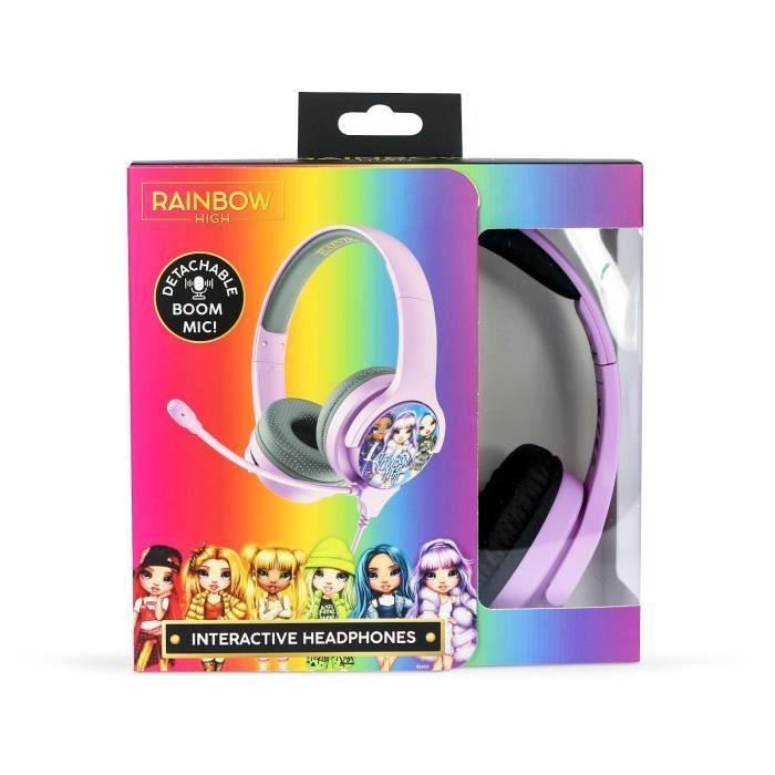Écouteurs - RAINBOW HIGH - Junior - Microphone détachable - Limite de volume - Multicolore