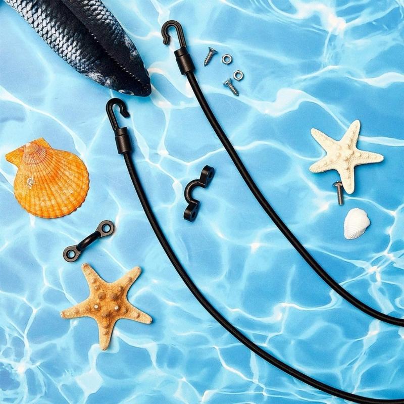 Canoes Bungees Shock Cord Hook Hanging End Hook Canoes Accessories Boats Hook for Fishing Boats and Water Sport