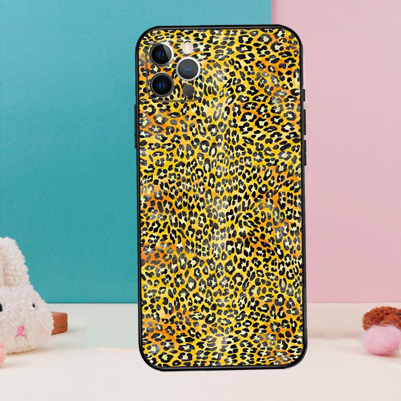 

Leopard Print Phone Case For iPhone 17 Air 16 15 14 13 12 11 Pro Max 12 13 mini 15 16 Plus 16e Cover Coque iPhone 13Pro MAX