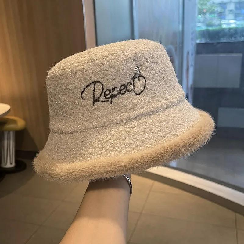 

WTEMPO Women s Retro Elegant Warm Thickened Autumn Winter Casual Bucket Hats Versatile PlushSoft Solid Color Windproof Cold-proof Hats 1pc хаки