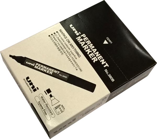 Chisel Tip Permanent Marker Green Uni-380B
