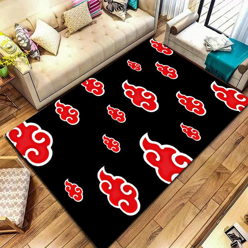Naruto Teppich für Wohnzimmer Schlafzimmer Zuhause Sofadekoration, rutschfeste Bodenmatte für Kinder zum Spielen