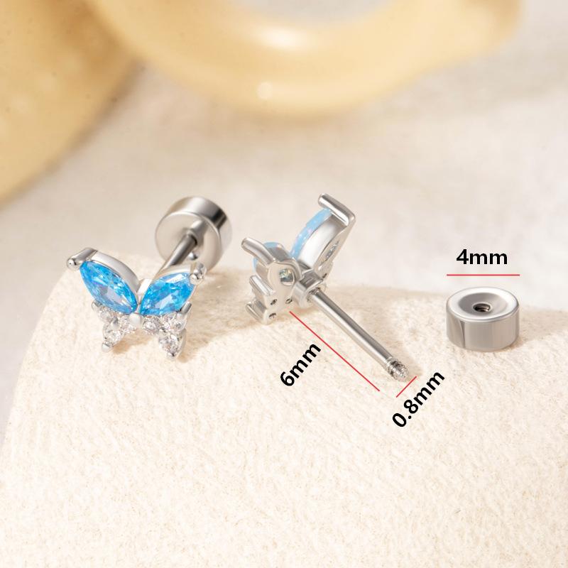 Puncture Earrings Sweet Cartilage fashion Earrings Earrings with Cute and Butterfly High-end Creative Accessories