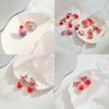 Strawberry Cake Earrings Adorable Girls Sweet Bow Design Non Pierced Ear Clips