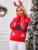 2024 Europäisch-Amerikanischer Damen Weihnachtsbaum Jacquard Strickpullover - Rot, Herbst/Winter