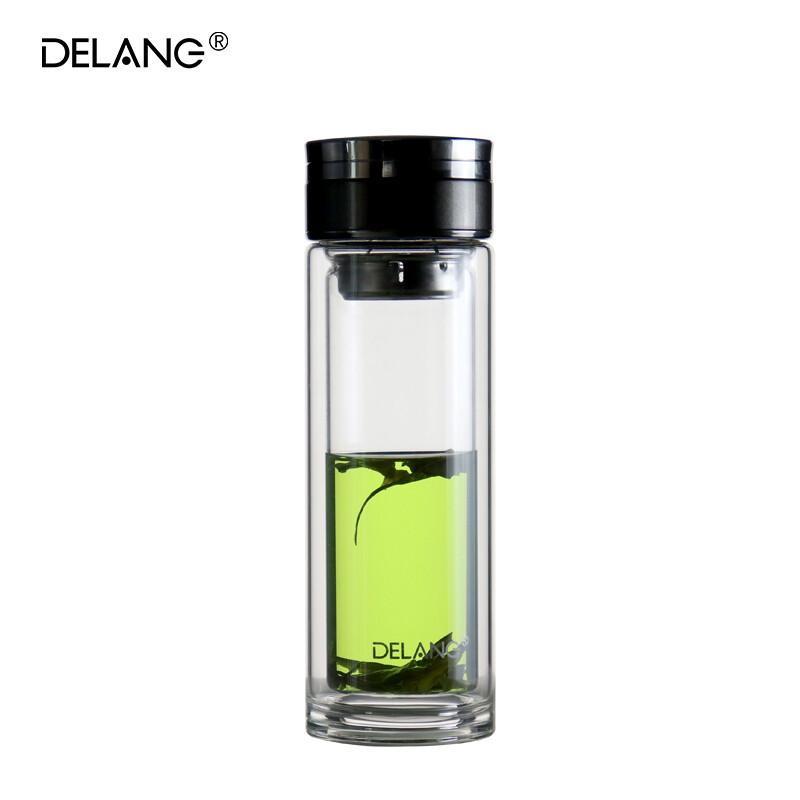 DELANG Jinglian Series Double-Layer Glass Mug with Tea Infuser