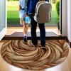 1Pcs Intricate Woven Semi Circle Welcome Doormat Non-Slip for Outdoor Patio Porch Kitchen Bathroom Entryway Floor Mat