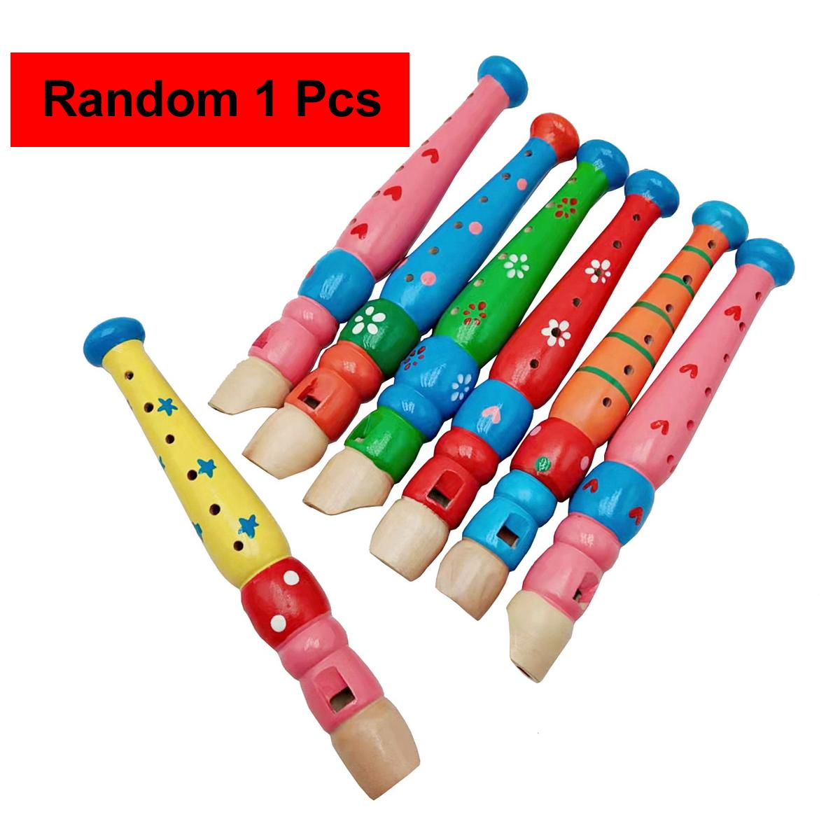 

Wooden Cartoon Piccolo Flute Children Clarinet 6-Hole Recorder Toys Musical Instrument Toys Early Music Education Enlightenment