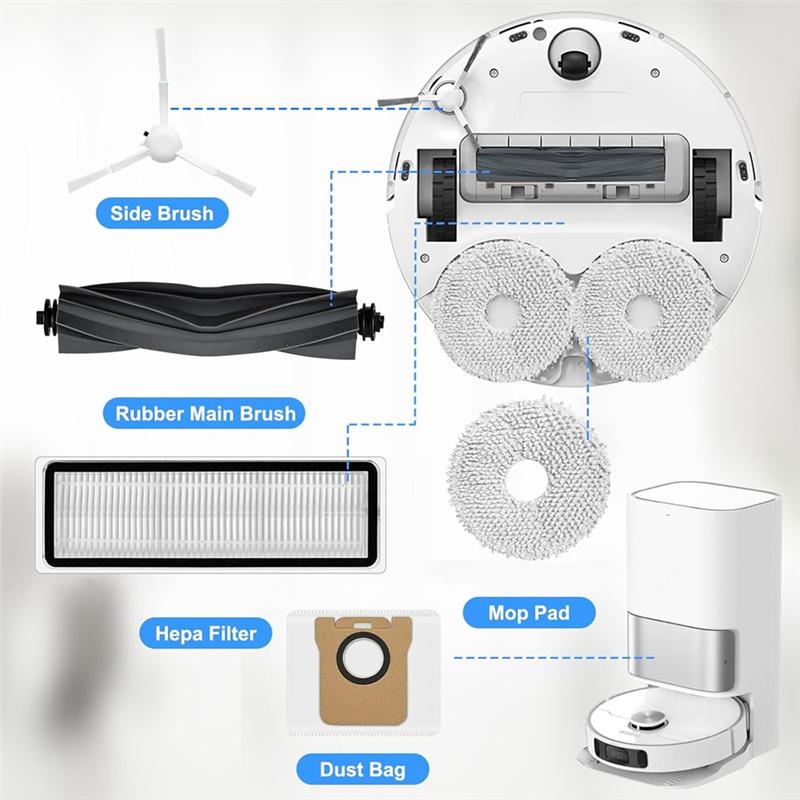 A03F-For Xiaomi X20+ / X10+, For Dreame L10s Ultra, L10 Ultra, S10, S10 Pro, S20, S20 Pro Robot Vacuum Replacement Parts