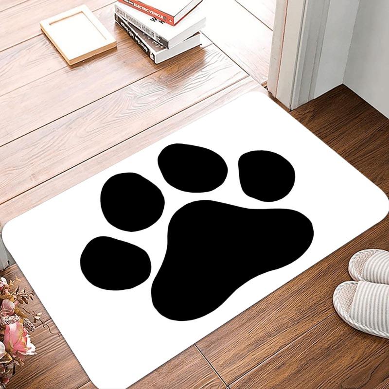 Dog Paw Printing Non-Slip Small Rug Waterproof Easy To Clean Floor Mat for Indoor Outdoor for Use Durable Home Decorate Novelty