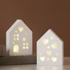 4PCS Luminous Hollow House Silicone Molds for Decorative Ambient Lights, Plaster Molds, And Storage House Molds