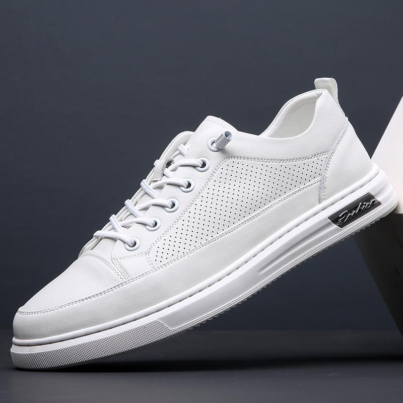 

New summer hollow little white shoes men s casual trendy shoes breathable soft sole Douyin popular men s board shoes 44