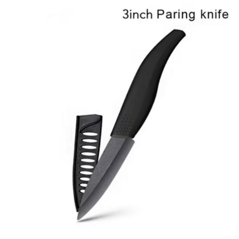 

Керамический нож для фруктов для кухни 3 4 5 6 дюймов нож шеф-повара с ножнами утилита нарезка кулинарный инструмент для овощей нержавеющий циркони Black handle (black)