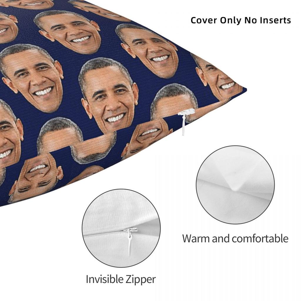 Barack Obama Square Pillowcase Cushion Cover Pillow Case Throw Pillow Cover for Home Bedroom Car