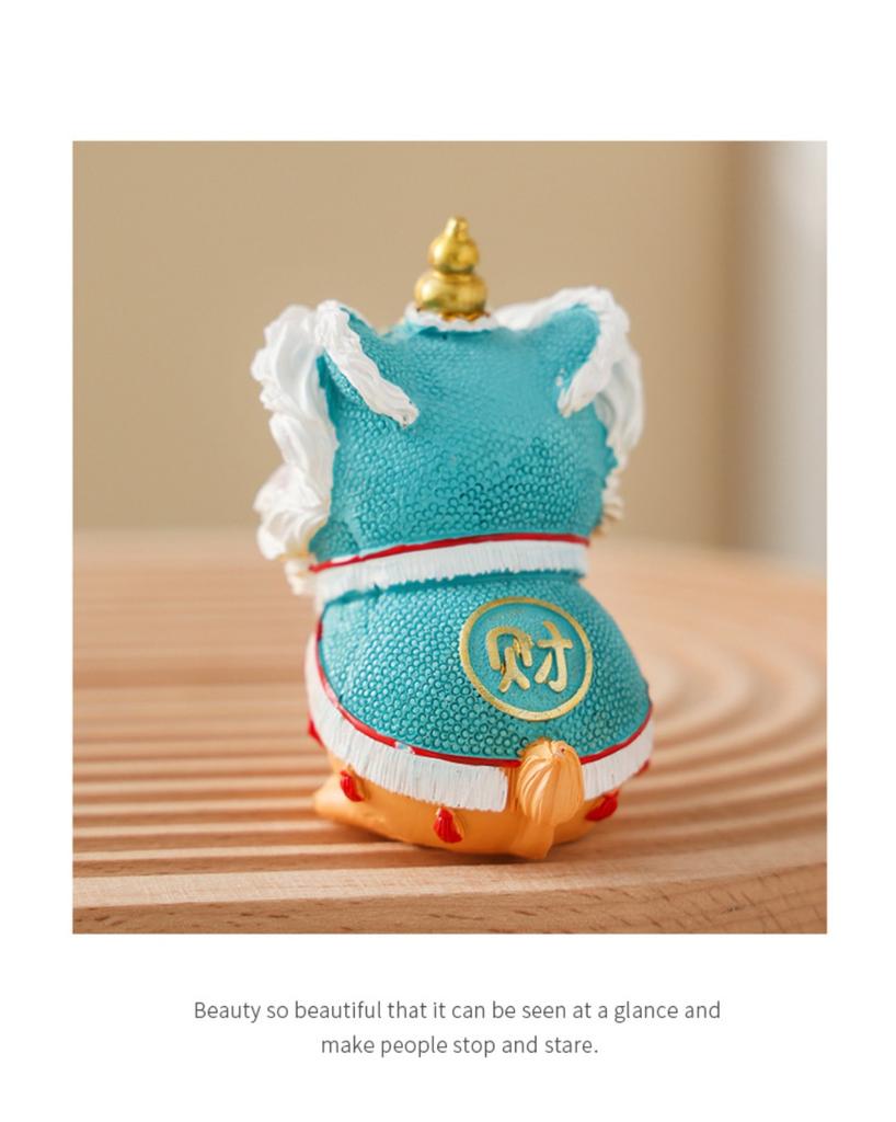 Lion Awakening Ornament, Chinese Style Desktop Decoration, Friend Gift