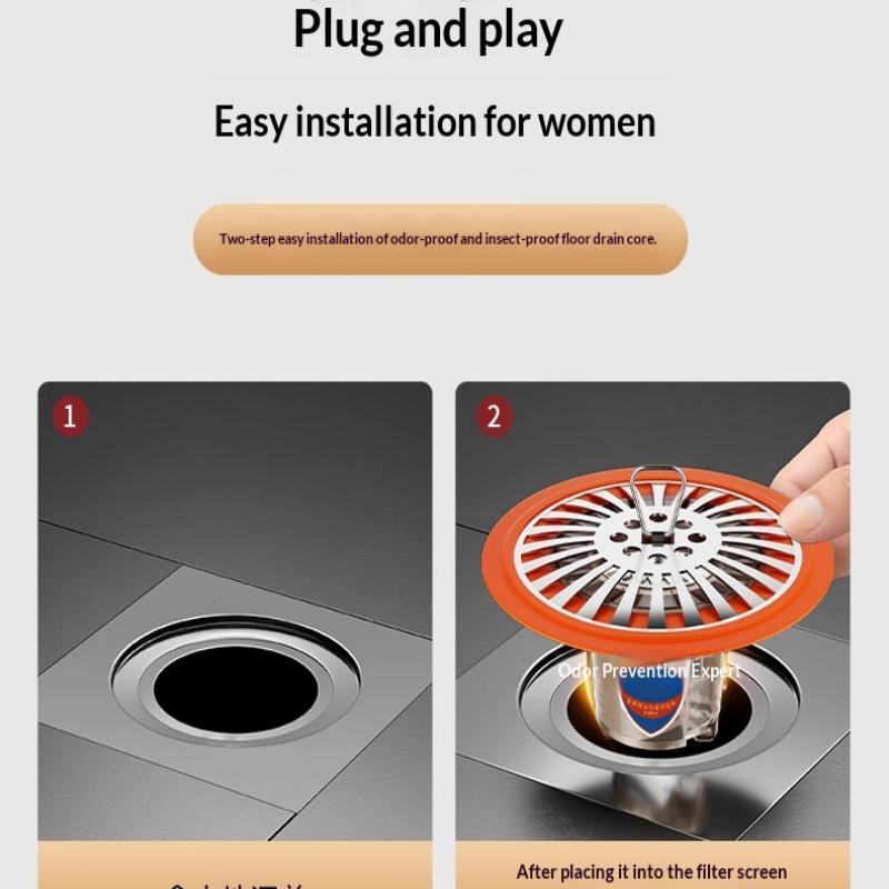 Floor Drain Odor-Proof Core Universal Inner Insert For Bathrooms, Shower Room Drain Strainer