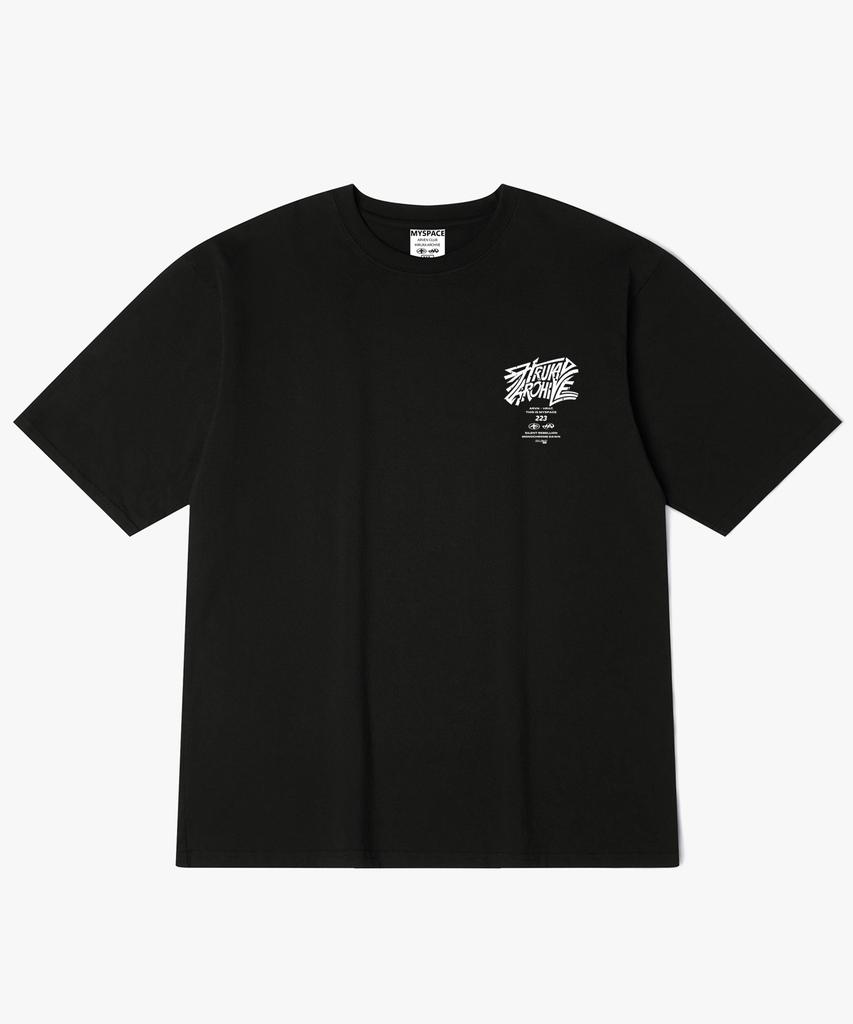 Hilukaakaibeu Kinetic Multi-Painting Logo Back Print Short Sleeve T-Shirt