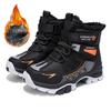 30-40 Children's Winter Large Size Fashionable Outdoor Velcro High Top Plush Warm Cotton Boots Snow Boots
