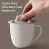 Silicone Cup Lid Cat Design Spill Proof Cup Cover with Tea Bag Slot Heat Resistant Non-Slip Microwave Safe Mug Cover for Coffee Tea Milk Cups