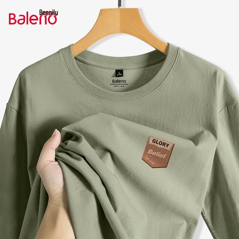 Baleno Men s 220G Heavyweight Cotton Long Sleeve T-Shirt 5XL