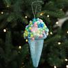 2pcs Cute Artificial Ice Cream Model Small Christmas Tree Hanging Decoration  Home Xmas Decor