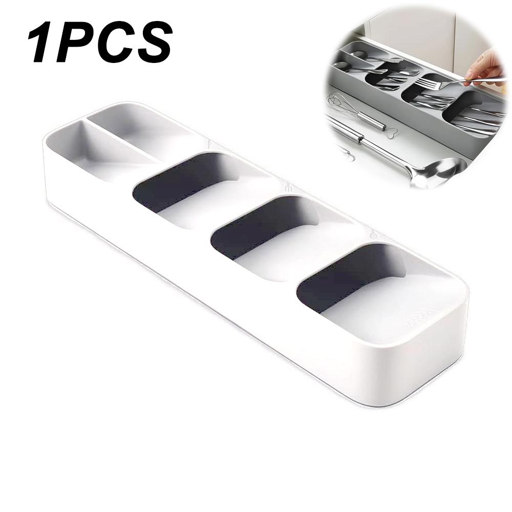 Multi-purpose Cutlery Storage Tray Cutlery Fork Spoon Compartmentalized Organizer Kitchen Drawer Categorized Storage Boxes