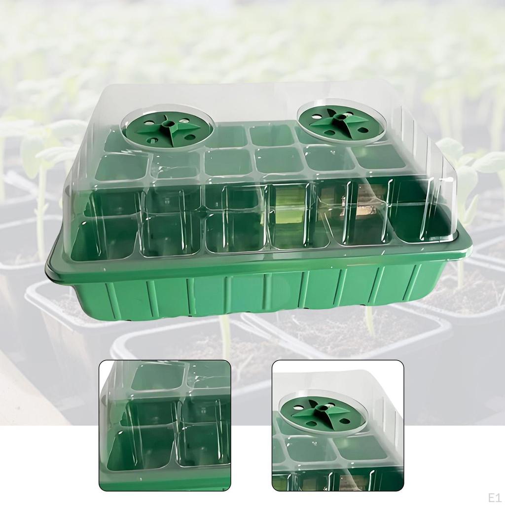 Plant Starter Tray Germination Transparent,Propagation with Drainage Holes Sprouting Container