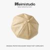 25 Early autumn new versatile painter hat British retro pu leather beret octagonal hat tide