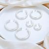 Stylish Textured Hoop Earrings for Women - Elegant Gold & Silver Versatile Ear Accessories