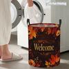 Collapsible Laundry Basket Large Round Waterproof Fabric Hamper Dirty Clothes Storage Bin Toy Organizer with Handles