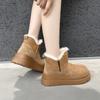 Women's Snow Boots Flat-soled, Warm Winter Women Boots Large-sized Ankle and Short Boots Female