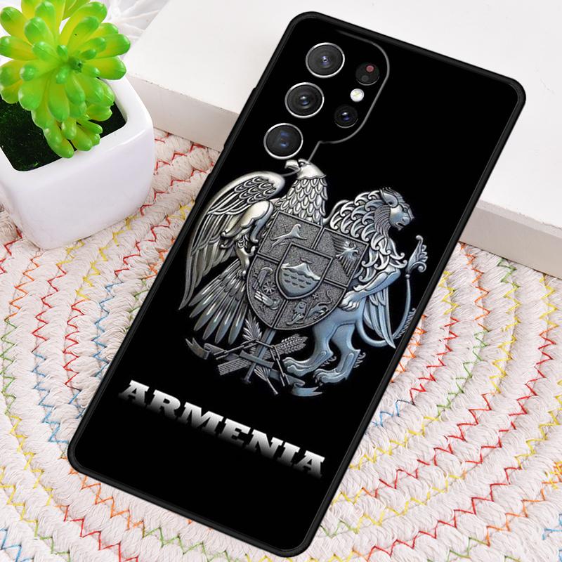 Armenia Coat Of Arms Flag Phone Case for Samsung Galaxy note 10 pro S26 Ultra S23 S24 FE S25 S21 S22 PLUS shockproof Cove