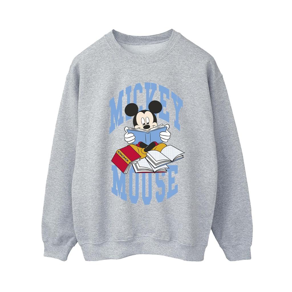 Disney Womens/Ladies Mickey Mouse Reading Books Sweatshirt