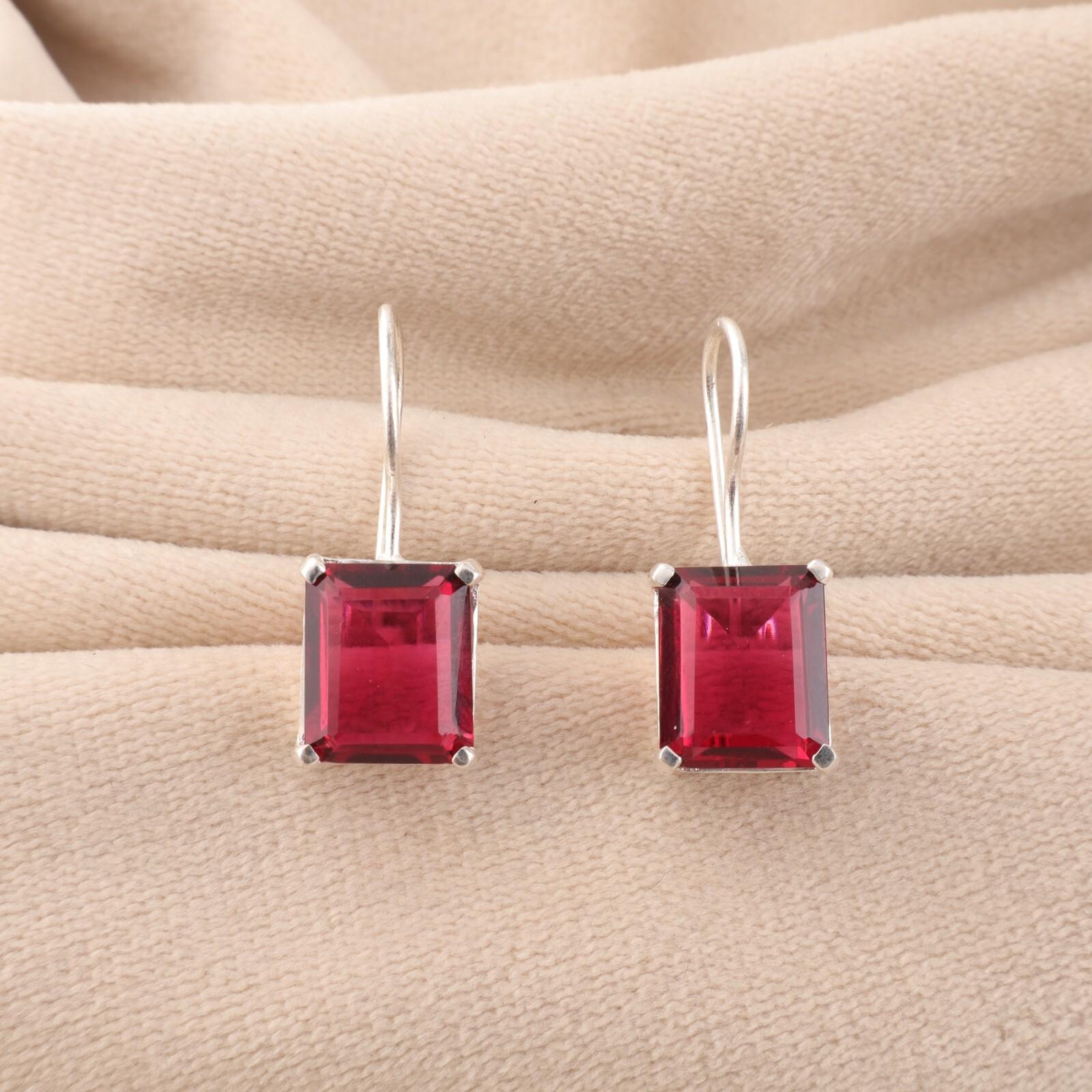 

Натуральный розовый рубеллит драгоценный камень 925 пробы серебро ювелирные изделия ручной работы серьги 1.06 EE-167-5