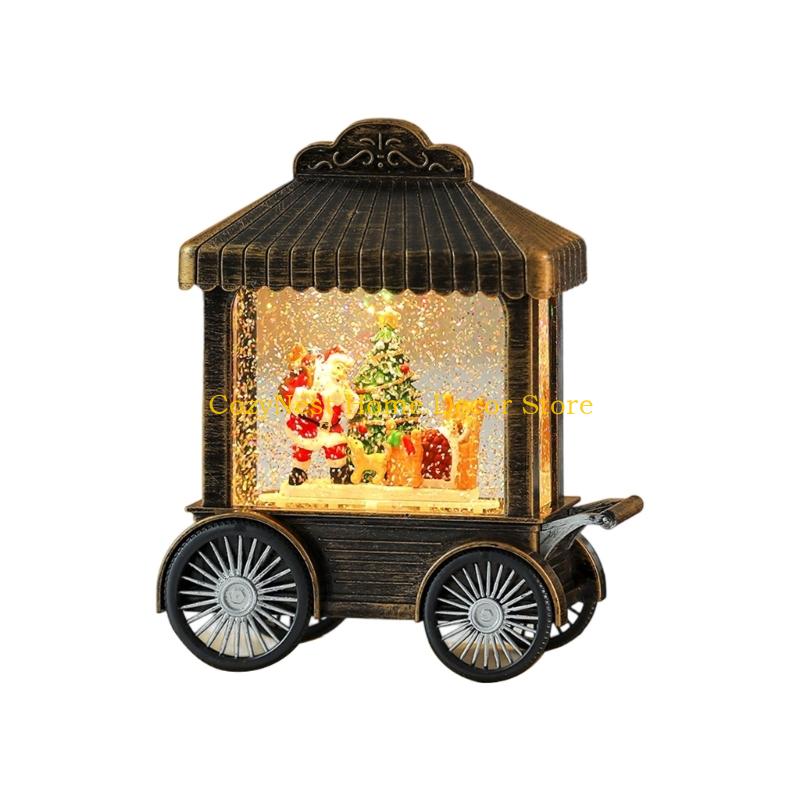 92MF Christmas Music Box with LED Light Christmas Snow Music Box Decoration for Kid Adult Birthday Valentien Present