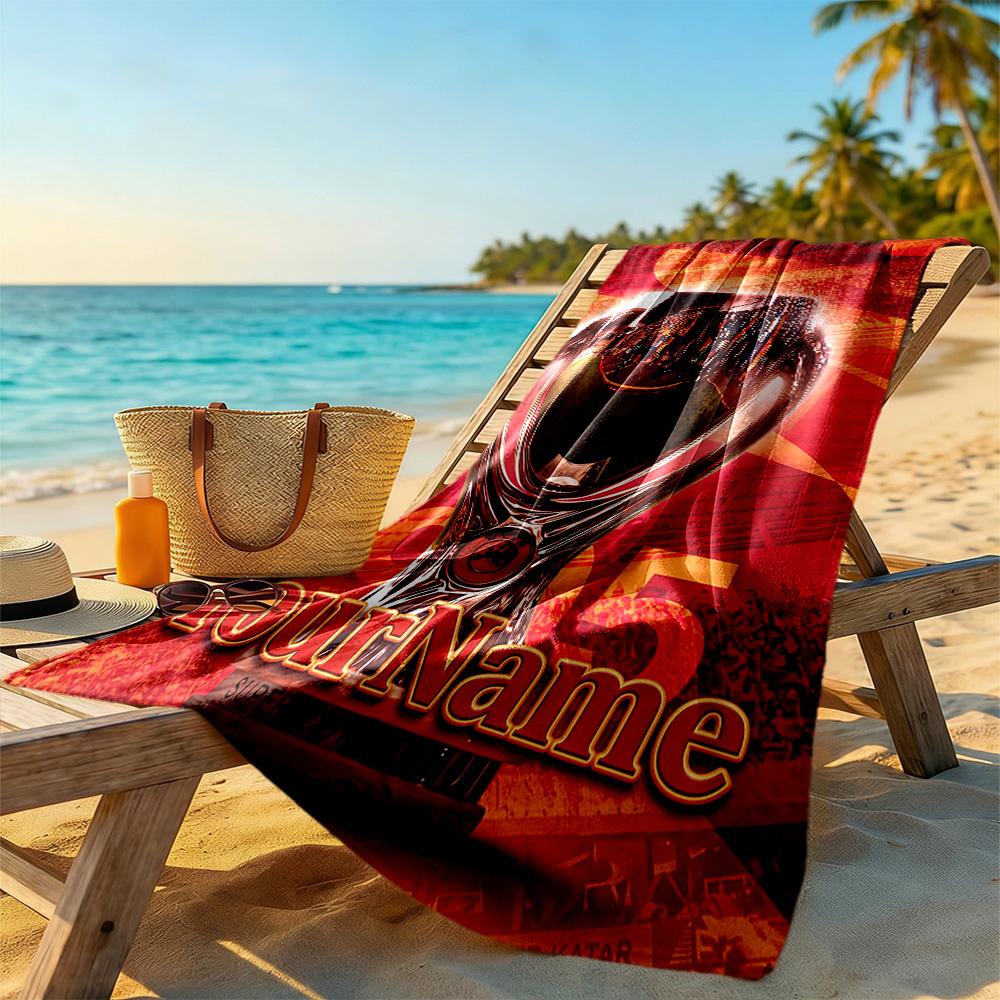 Galatasaray Personalized Name Beach Towel High Absorbency & Quick-Dry