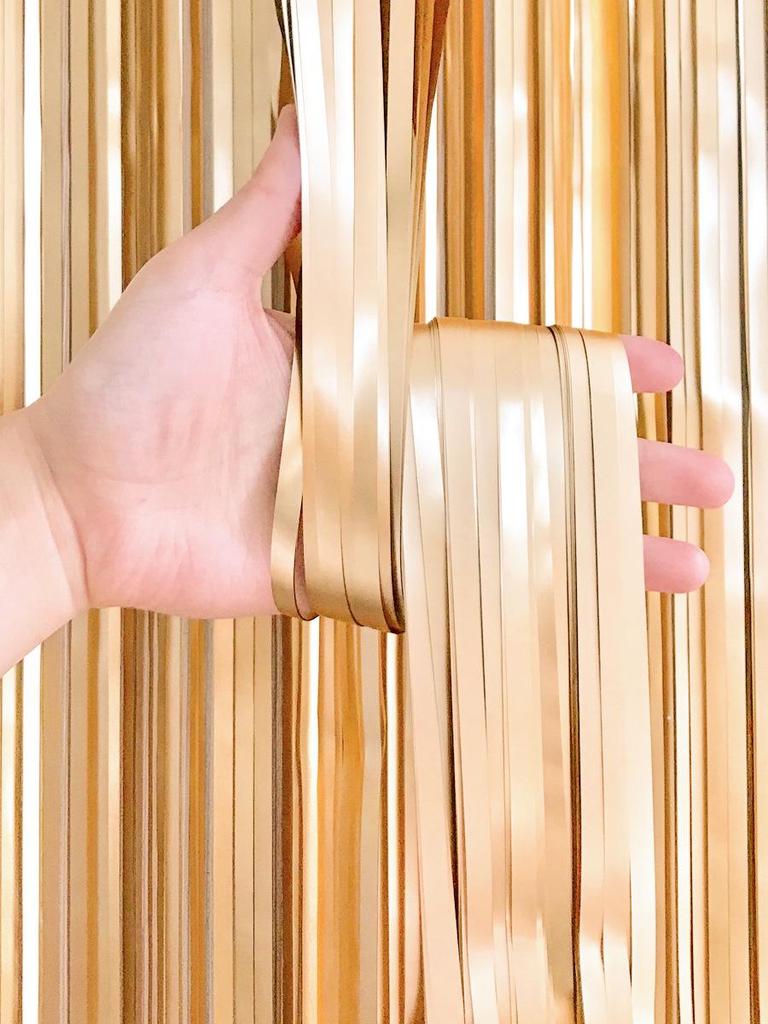 Laser Rain Curtain Tassels & Balloons for Kids' First Birthday Party Decor