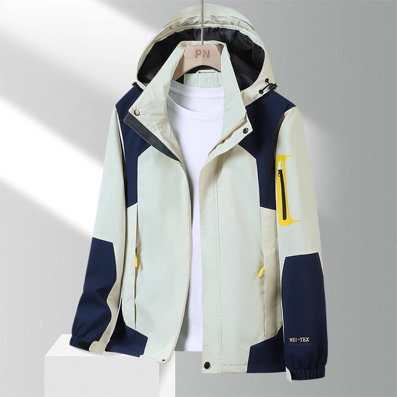 Tarnfarben-Windjacke für Herren & Damen: Wasserdichte, winddichte, einlagige Freizeitjacke für Bergsteigen im Frühling und Herbst.