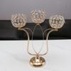 Nordic Candlestick Ornaments, Golden Light Luxury Crystal Home Living Room Table Decoration, Romantic Feather Candlestick New Product