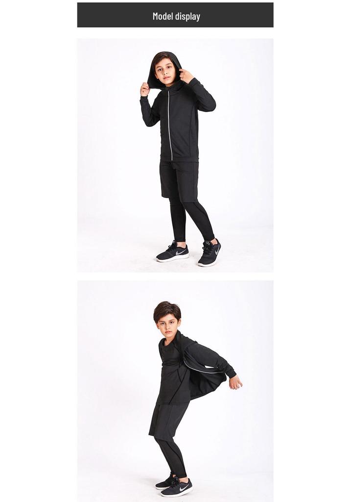 Children's Quick-Dry Sports Set: Autumn/Winter Base Layer for Basketball & Football