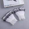 1 Pair Detachable Lace Cuff Sleeves Gauze Elastic Sleeve Cuffs Wrist Lace Cuffs White Sleeves Cuffs Women Blouse Wrist Warmers