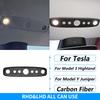 For Tesla Model 3 Highland Model Y Juniper Real Carbon Fiber Front Roof Reading Light Panel Trim Cover Car Accessories