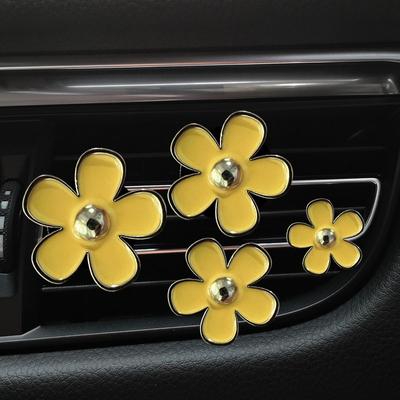 Car Outlet Vent Perfume Clips Cute Flower Air Freshener Diffuser Conditioning Aromatherapy Perfume Clip Car Interior Decoration