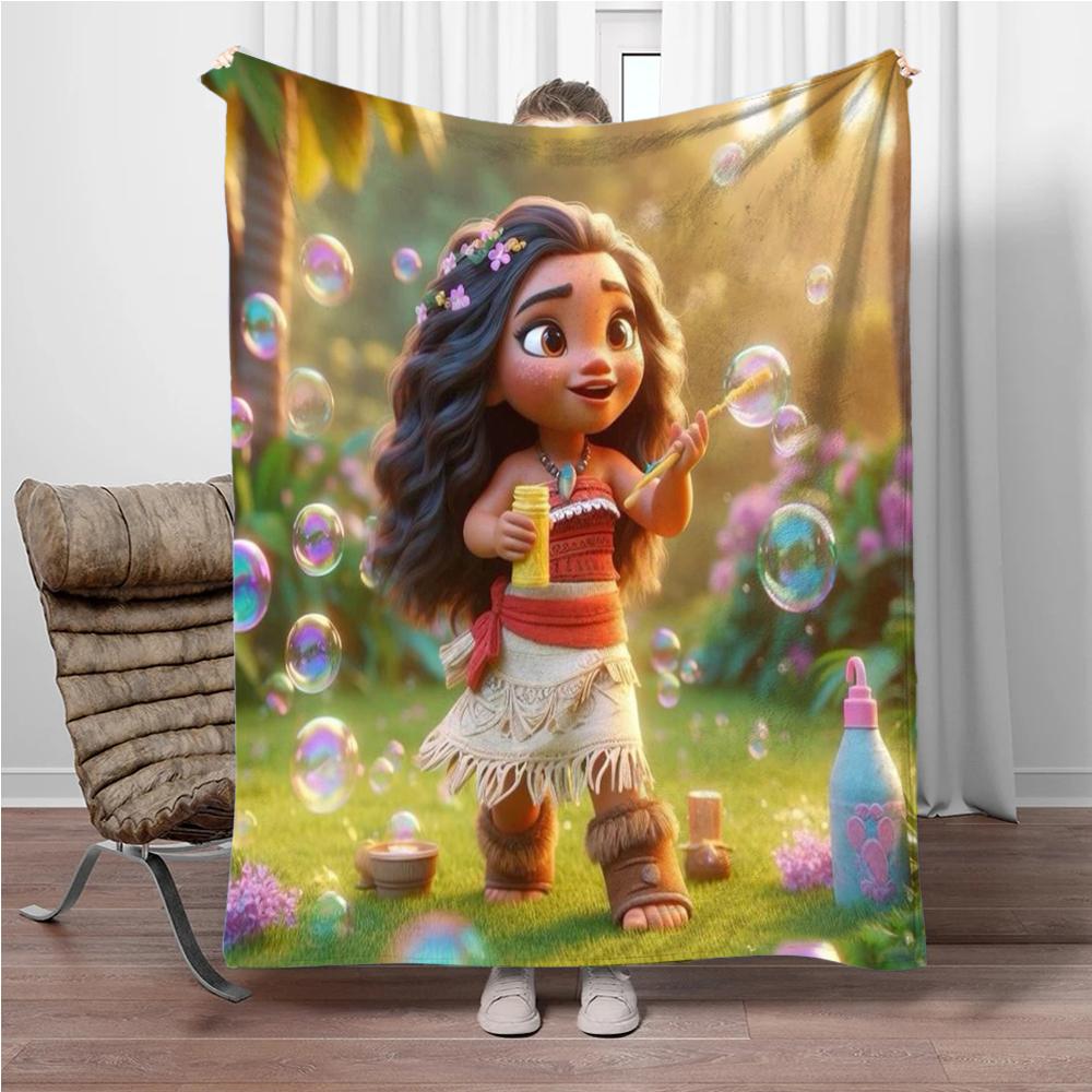 Disney Cartoon Moana Room Warming Decorative Flannel Thin Blanket.Office,Chair,for Sofa,Living room,Travel Picnic Blanket Gifts