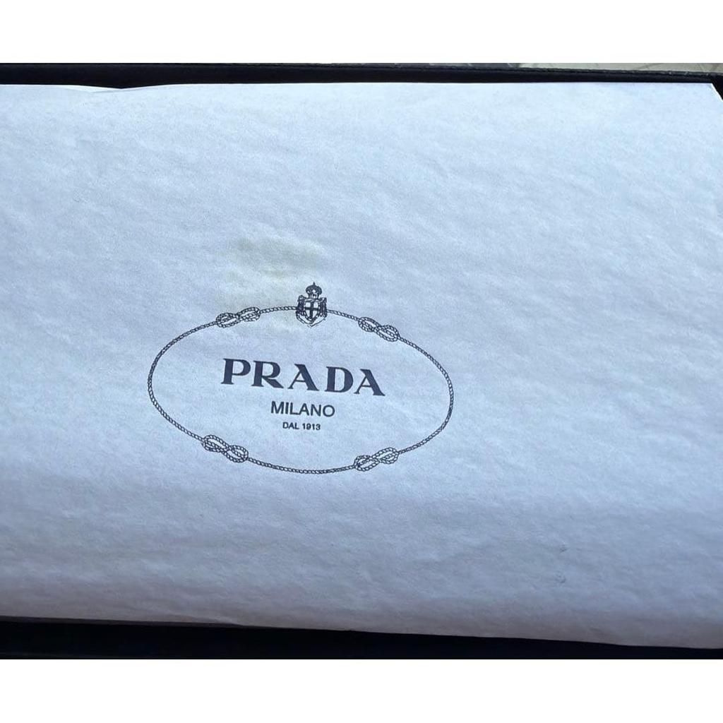 Used [New] PRADA Leather Card Case with Strap