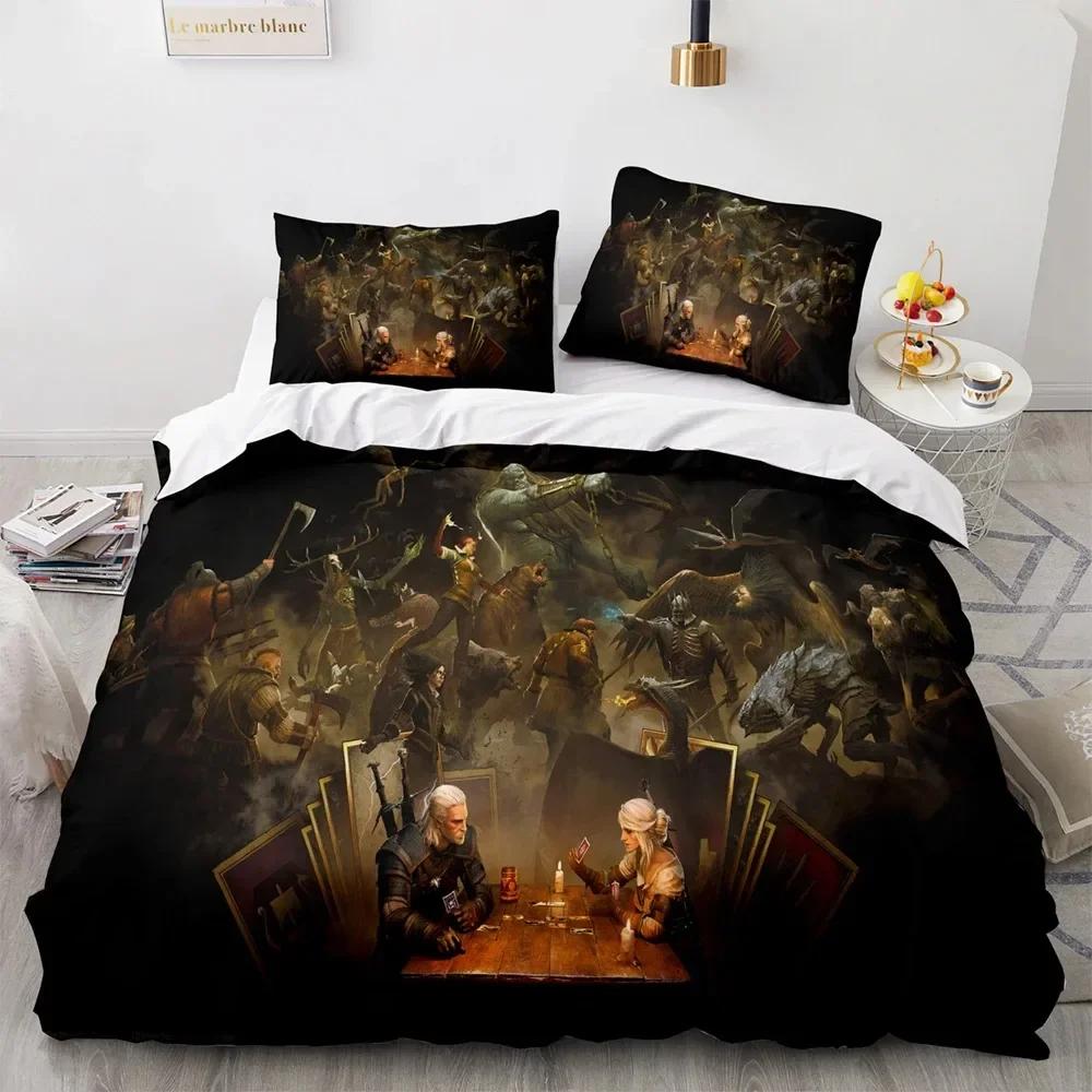 3D The Witchers Kids Adult Home Printed Bed Set Duvet Cover Pillowcase Bedding Set Linen Sheet Quilt Cover Full Queen King Size